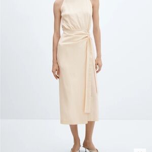 Elegant Cream Midi Dress